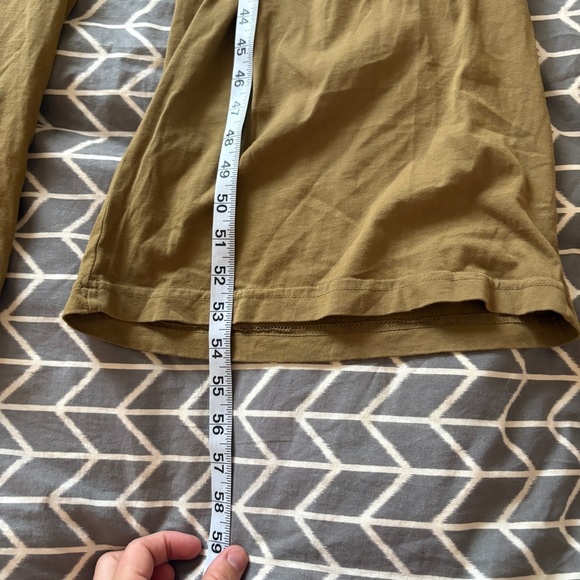 NWT Nightcap Clothing Olive Green Wide Leg Jumpsuit Size Medium 100% Cotton - Picture 11 of 13